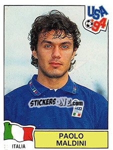 Sticker Paolo Maldini - FIFA World Cup USA 1994. Dutch version - Panini