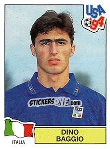 Sticker Dino Baggio - FIFA World Cup USA 1994. Dutch version n. 270 - Panini