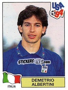 Figurina Demetrio Albertini - FIFA World Cup USA 1994. Dutch version - Panini