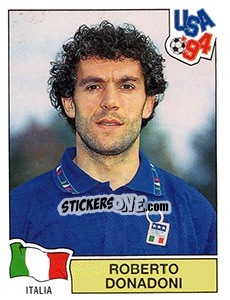 Sticker Roberto Donadoni - FIFA World Cup USA 1994. Dutch version - Panini