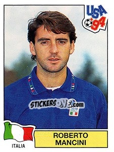 Figurina Roberto Mancini - FIFA World Cup USA 1994. Dutch version - Panini