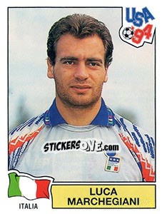 Sticker Luca Marchegiani - FIFA World Cup USA 1994. Dutch version - Panini