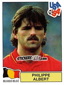 Sticker Philippe Albert - FIFA World Cup USA 1994. Dutch version n. 284 - Panini
