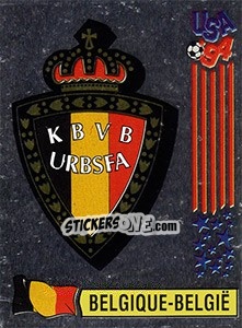 Figurina Emblem Belgique-België - FIFA World Cup USA 1994. Dutch version - Panini