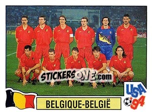 Sticker Team Belgique-België - FIFA World Cup USA 1994. Dutch version - Panini