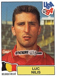 Sticker Luc Nilis - FIFA World Cup USA 1994. Dutch version - Panini