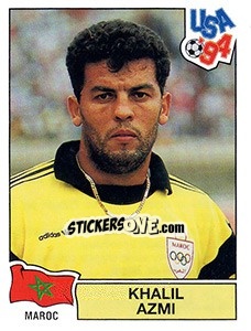 Cromo Khalil Azmi - FIFA World Cup USA 1994. Dutch version - Panini