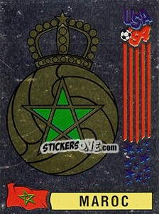 Sticker Emblem Maroc - FIFA World Cup USA 1994. Dutch version - Panini