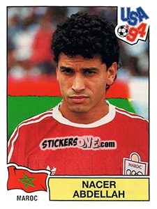 Sticker Nacer Abdellah - FIFA World Cup USA 1994. Dutch version - Panini