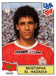 Sticker Mustapha el Haddaoui - FIFA World Cup USA 1994. Dutch version - Panini