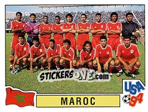 Sticker Team Maroc - FIFA World Cup USA 1994. Dutch version - Panini