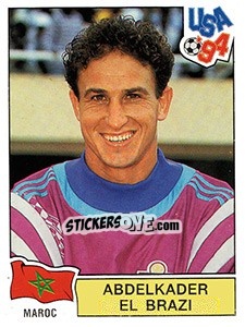 Sticker Abdelkader el Brazi - FIFA World Cup USA 1994. Dutch version n. 318 - Panini