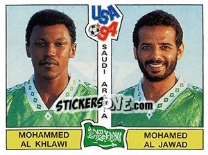 Cromo Mohammed al Khlawi / Mohamed al Jawad - FIFA World Cup USA 1994. Dutch version - Panini