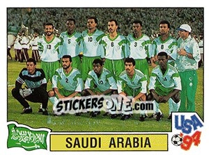 Sticker Team Saudi Arabia - FIFA World Cup USA 1994. Dutch version n. 328 - Panini