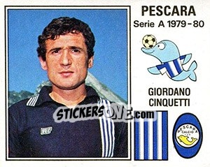 Sticker Giordano Cinquetti - Calciatori 1979-1980 n. 241 - Panini