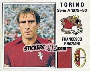 Sticker Francesco Graziani - Calciatori 1979-1980 n. 278 - Panini