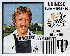 Sticker Luigi Del Neri - Calciatori 1979-1980 n. 295 - Panini