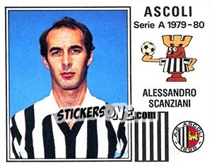 Figurina Alessandro Scanziani - Calciatori 1979-1980 - Panini
