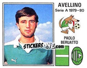 Sticker Paolo Beruatto - Calciatori 1979-1980 n. 27 - Panini