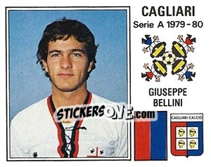 Sticker Giuseppe Bellini - Calciatori 1979-1980 n. 68 - Panini