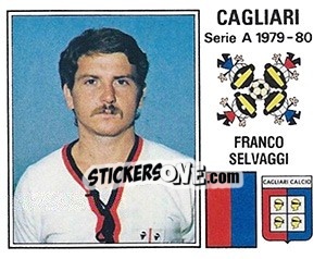 Sticker Franco Selvaggi - Calciatori 1979-1980 n. 69 - Panini