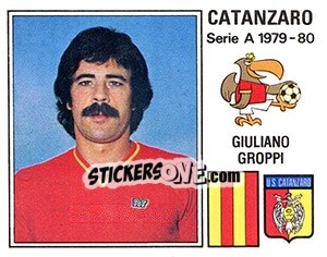 Cromo Giuliano Groppi - Calciatori 1979-1980 - Panini