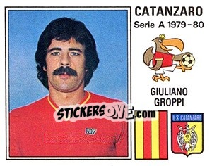 Sticker Giuliano Groppi - Calciatori 1979-1980 n. 82 - Panini