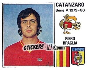 Sticker Piero Braglia - Calciatori 1979-1980 n. 87 - Panini
