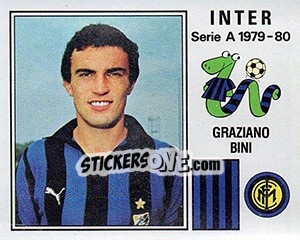 Sticker Graziano Bini - Calciatori 1979-1980 - Panini