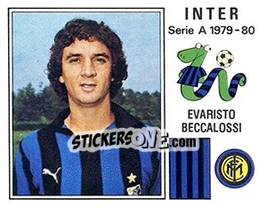 Sticker Evaristo Beccalossi - Calciatori 1979-1980 n. 124 - Panini