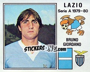 Sticker Bruno Giordano - Calciatori 1979-1980 - Panini