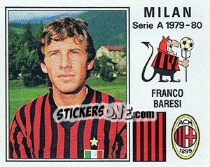 Sticker Franco Baresi - Calciatori 1979-1980 n. 175 - Panini