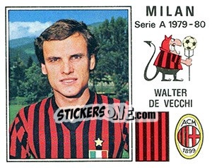 Sticker Walter De Vecchi - Calciatori 1979-1980 - Panini