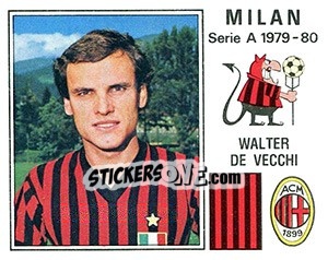 Sticker Walter De Vecchi - Calciatori 1979-1980 n. 179 - Panini