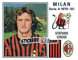 Sticker Stefano Chiodi - Calciatori 1979-1980 n. 184 - Panini