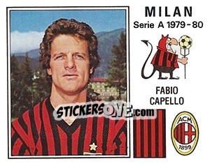 Sticker Fabio Capello - Calciatori 1979-1980 n. 188 - Panini