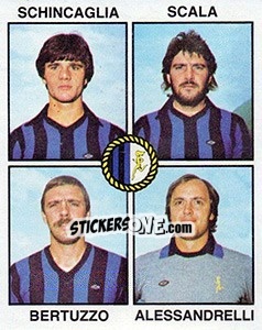 Sticker Schincaglia / Scala / Bertuzzo / Alessandrelli - Calciatori 1979-1980 n. 327 - Panini