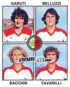 Sticker Garuti / Belluzzi / Bacchin / Tavarilli - Calciatori 1979-1980 n. 333 - Panini