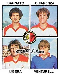 Sticker Bagnato / Chiarenza / Libera / Venturelli - Calciatori 1979-1980 - Panini