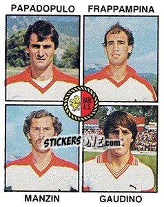 Sticker Papadopulo / Frappampina / Manzin / Gaudino - Calciatori 1979-1980 - Panini