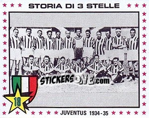Figurina Juventus, 1934-35 - Calciatori 1979-1980 - Panini
