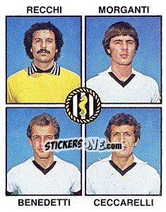 Sticker Recchi / Morganti / Benedetti / Ceccarelli - Calciatori 1979-1980 - Panini