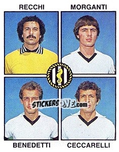 Sticker Recchi / Morganti / Benedetti / Ceccarelli - Calciatori 1979-1980 n. 350 - Panini