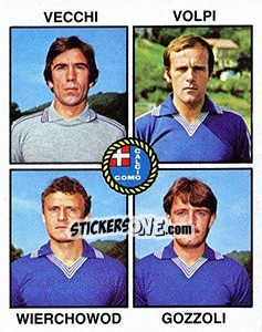 Figurina Vecchi / Volpi / Wierchowod / Gozzoli - Calciatori 1979-1980 - Panini