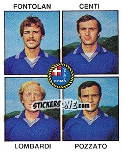 Sticker Fontolan / Centi / Lombardi / Pozzato - Calciatori 1979-1980 - Panini