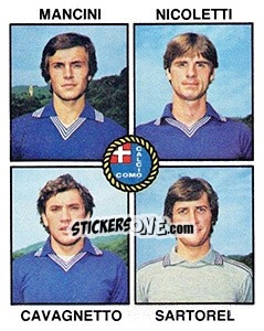 Sticker Mancini / Nicoletti / Cavagnetto / Sartorel - Calciatori 1979-1980 - Panini