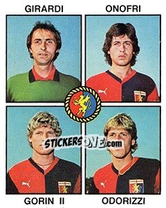 Sticker Girardi / Onofri / Gorin II / Odorizzi - Calciatori 1979-1980 - Panini