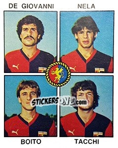 Sticker De Giovanni / Nela / Boito / Tacchi - Calciatori 1979-1980 - Panini