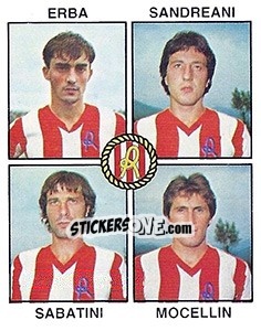 Sticker Erba / Sandreani / Sabatini / Mocellin - Calciatori 1979-1980 - Panini