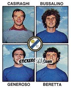 Sticker Casiraghi / Bussalino / Generoso / Beretta - Calciatori 1979-1980 n. 395 - Panini